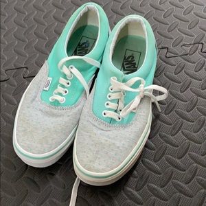 Vans mint and grey shoes